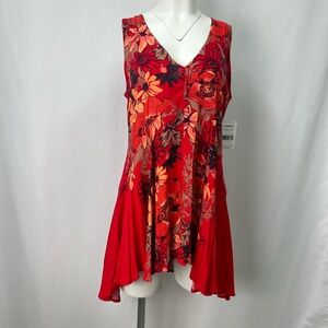 NWT Free People Colorful Floral print Tunic Top